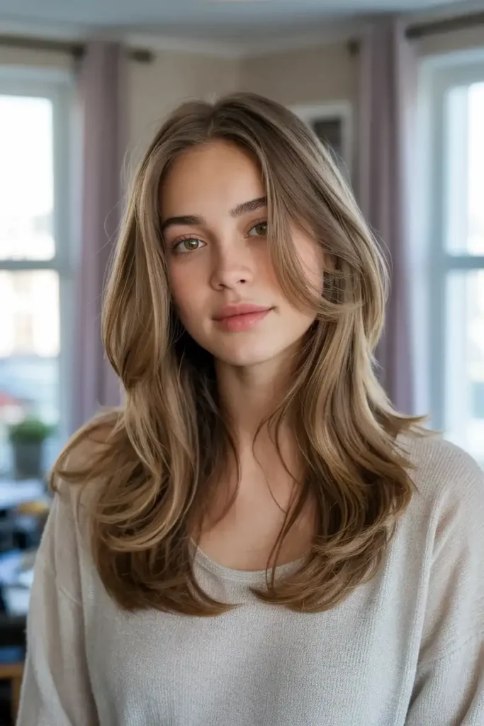 Long Layers with Subtle Face Framing