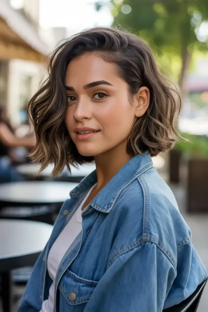 Side-Parted Tousled Bob