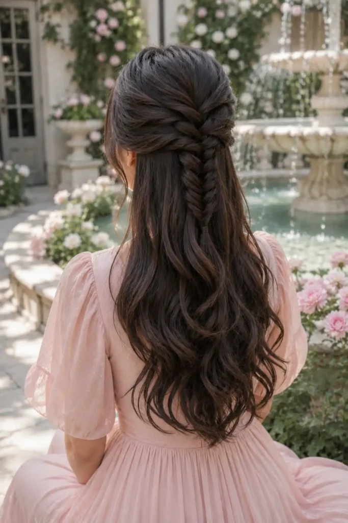 Half Up Fishtail Braid