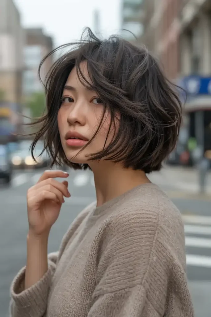 Choppy Bob with Wispy Ends
