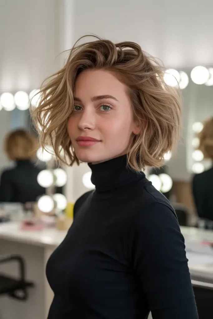 Voluminous Messy Bob