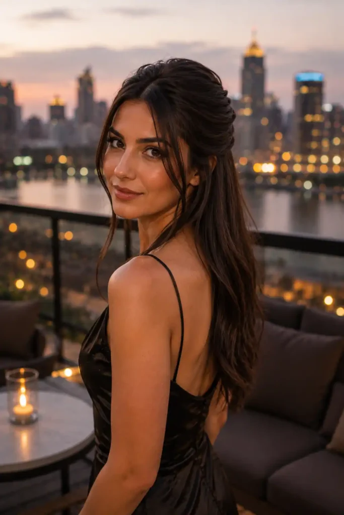 Minimalist Half Up Half Down Hairstyle