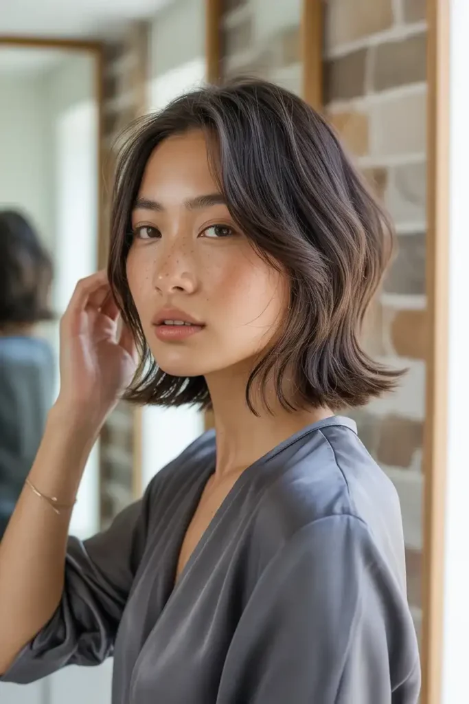 Sleek Messy Bob