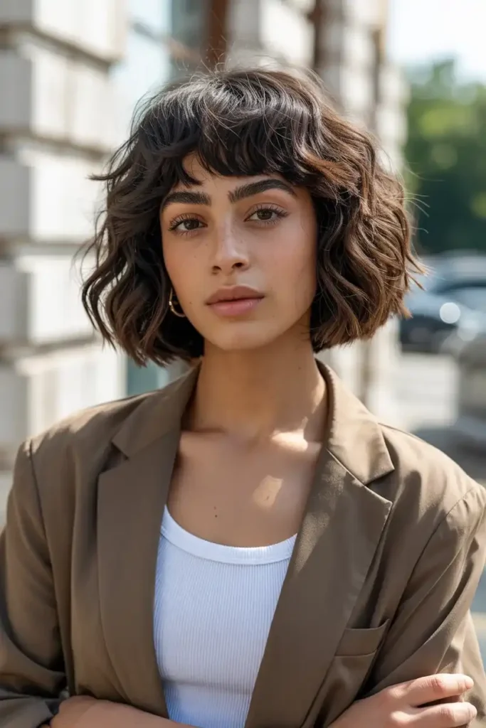 Messy Bob with Blunt Ends
