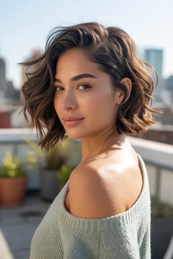 Asymmetrical Messy Bob