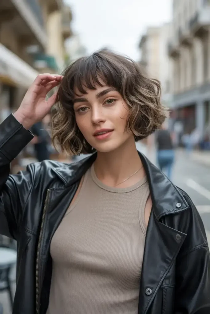 Messy Bob with Micro Bangs