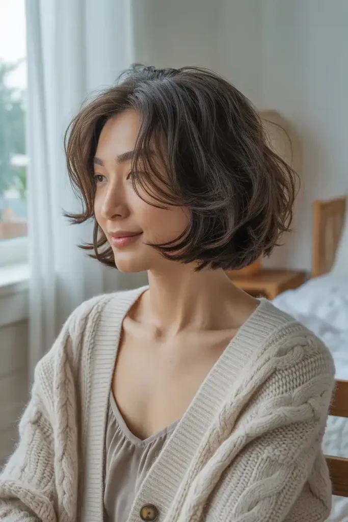 Rounded Messy Bob