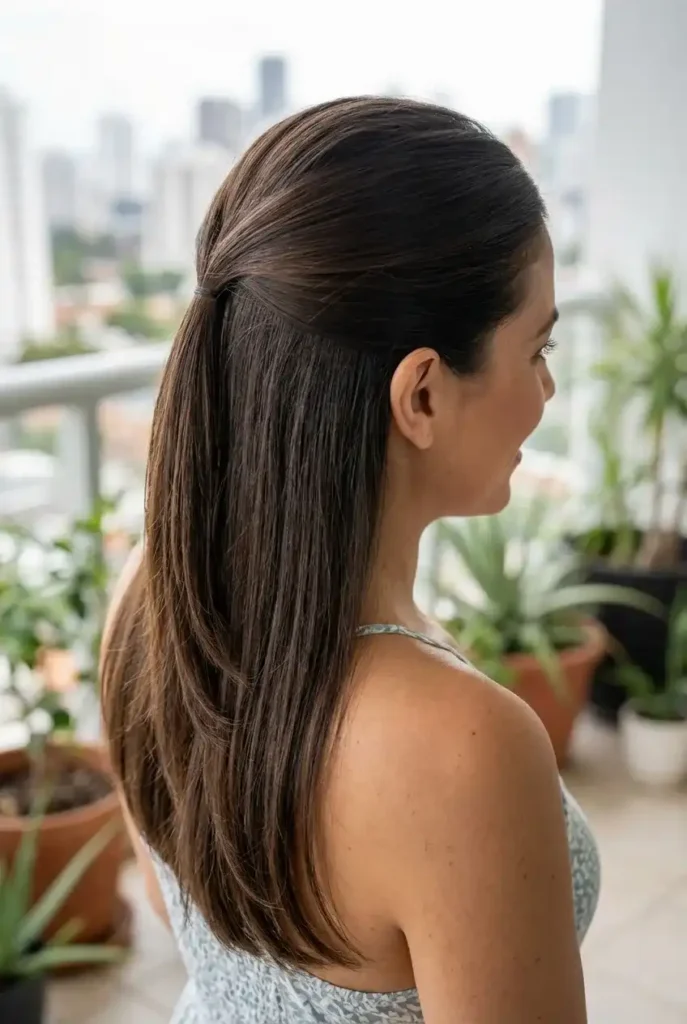 Half-Up Sleek Crown