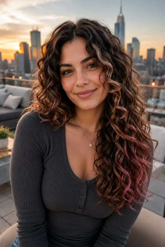 Curly Neapolitan Hair Color