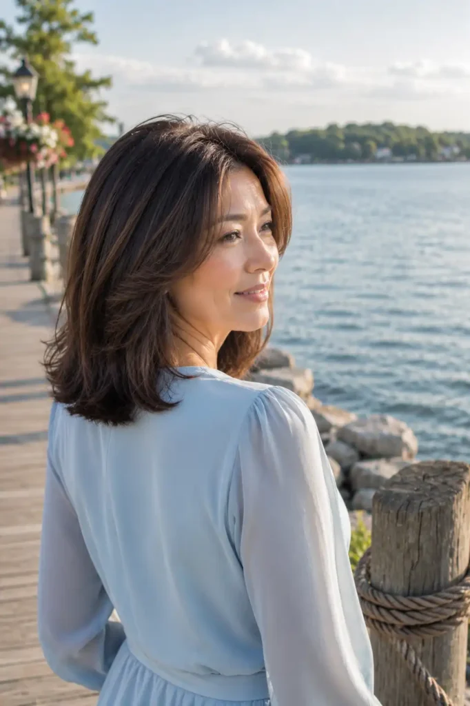 Shoulder-Length Hair for Oval Faces