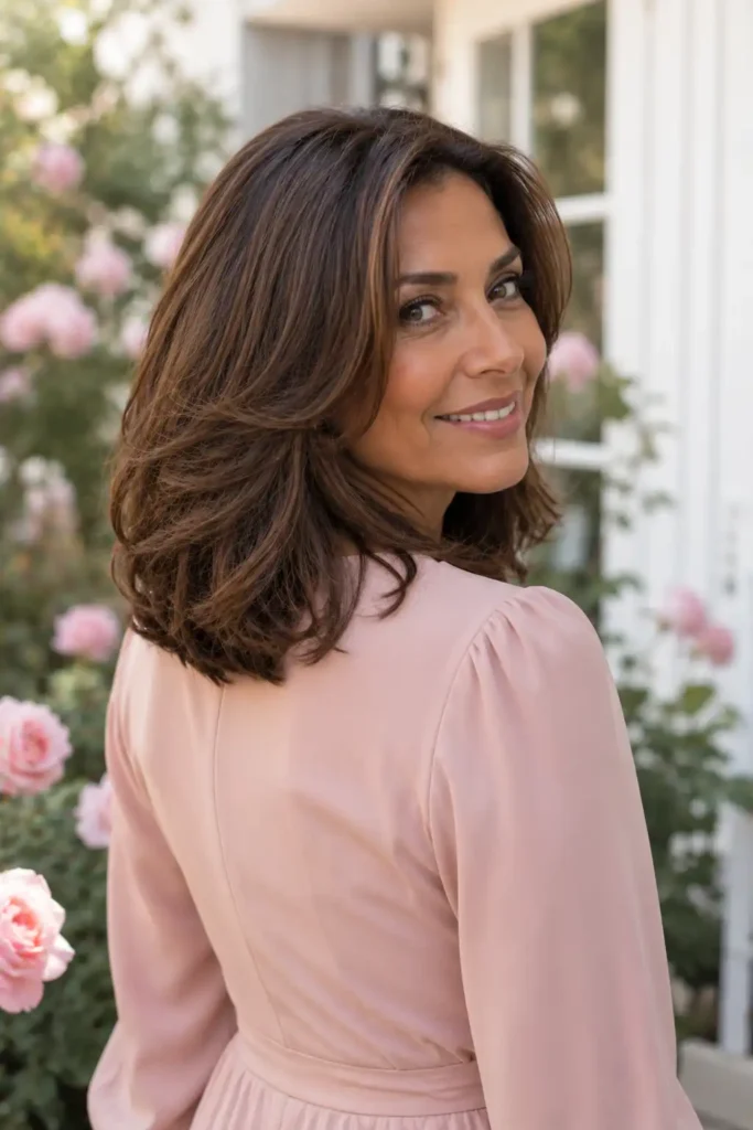 Shoulder-Length Hair with Rich Brunette Tones
