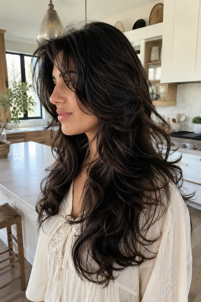 Butterfly Cut for Thick Wavy Hair