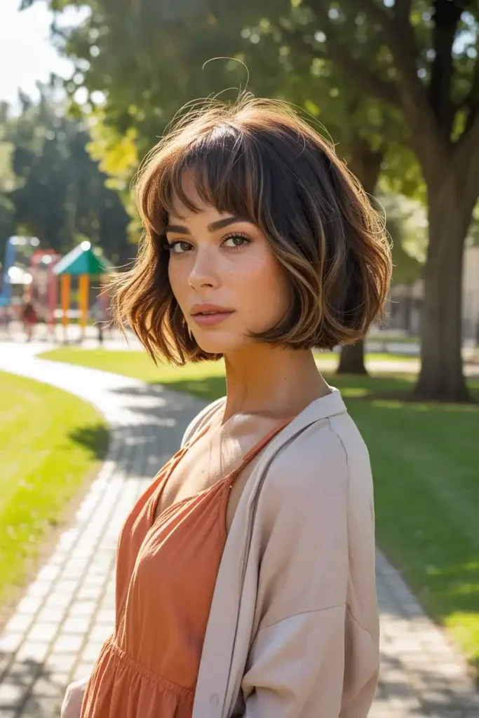 Layered Bob with Wispy Bangs