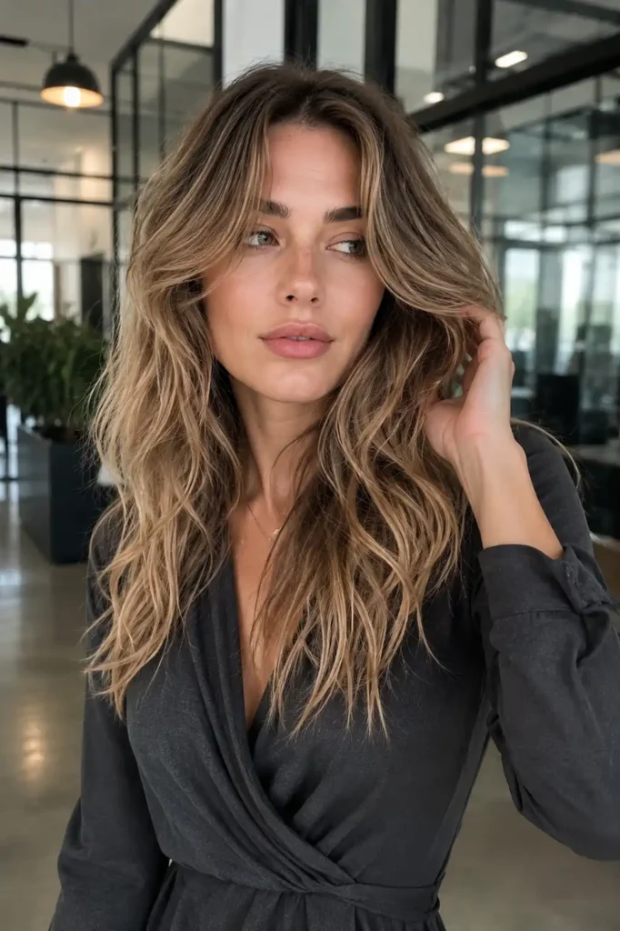 Butterfly Cut with Soft Beach Waves