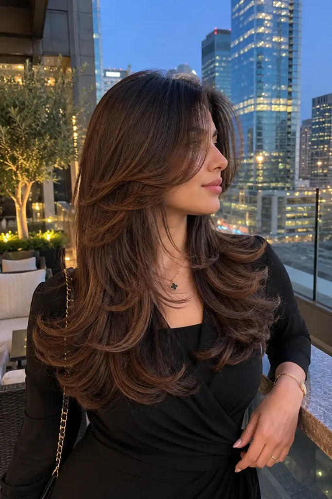 Butterfly Haircut with Flipped Ends