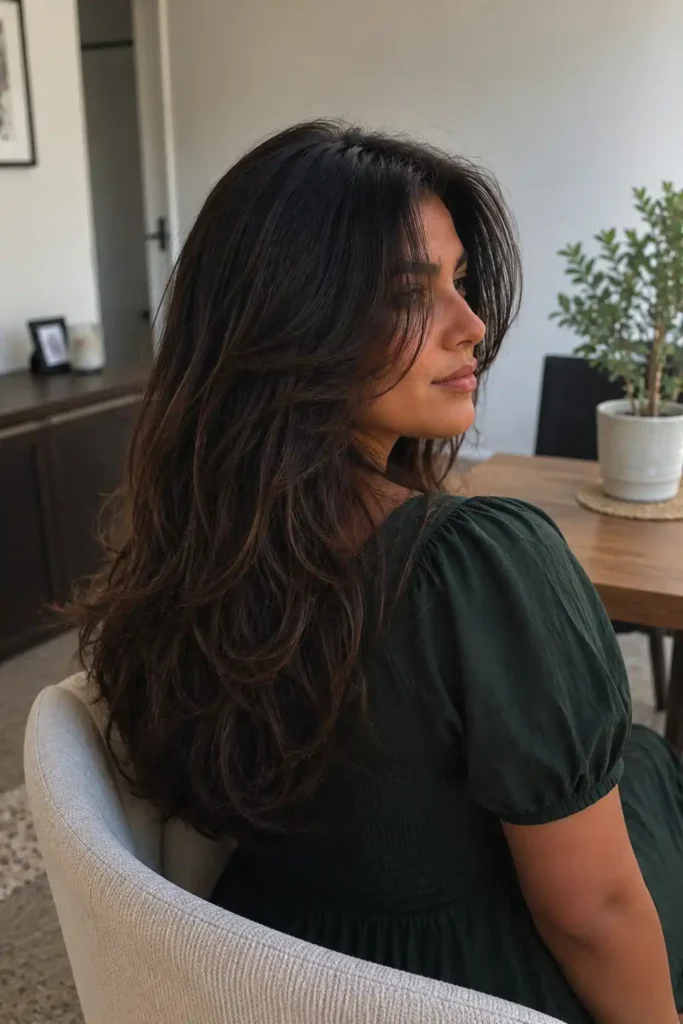 Butterfly Haircut with Natural Air-Dried Texture