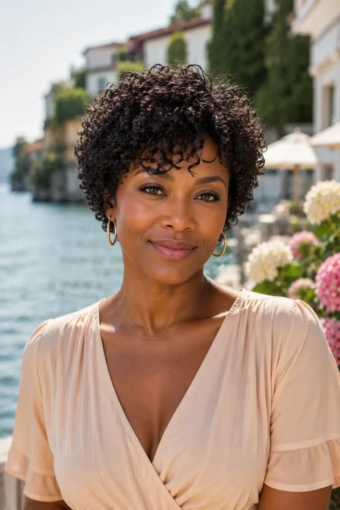 Short Layered Curl Cut