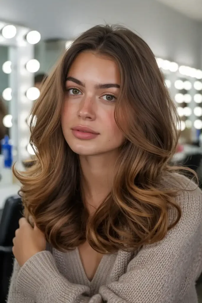 Mocha Brown with Caramel Highlights