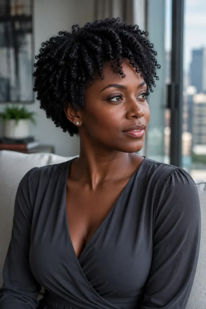 Short Twist-Out Style