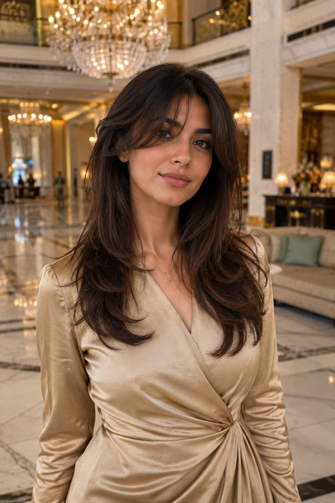 Wispy Layers with Curtain Bangs