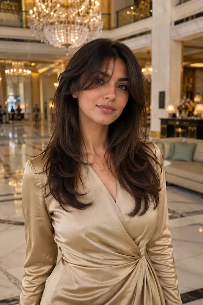 Wispy Layers with Curtain Bangs