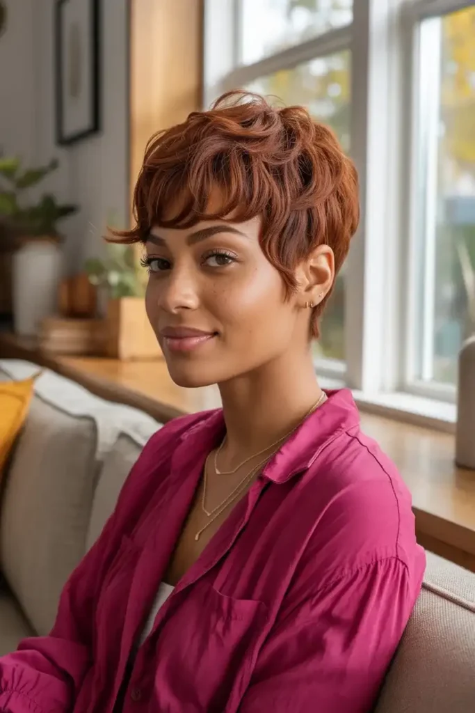 Auburn Pixie Cut