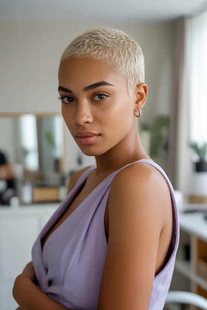 Super Short Buzzed Pixie