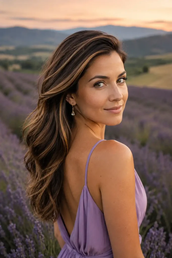 Chocolate Brown Hair with Caramel Highlights