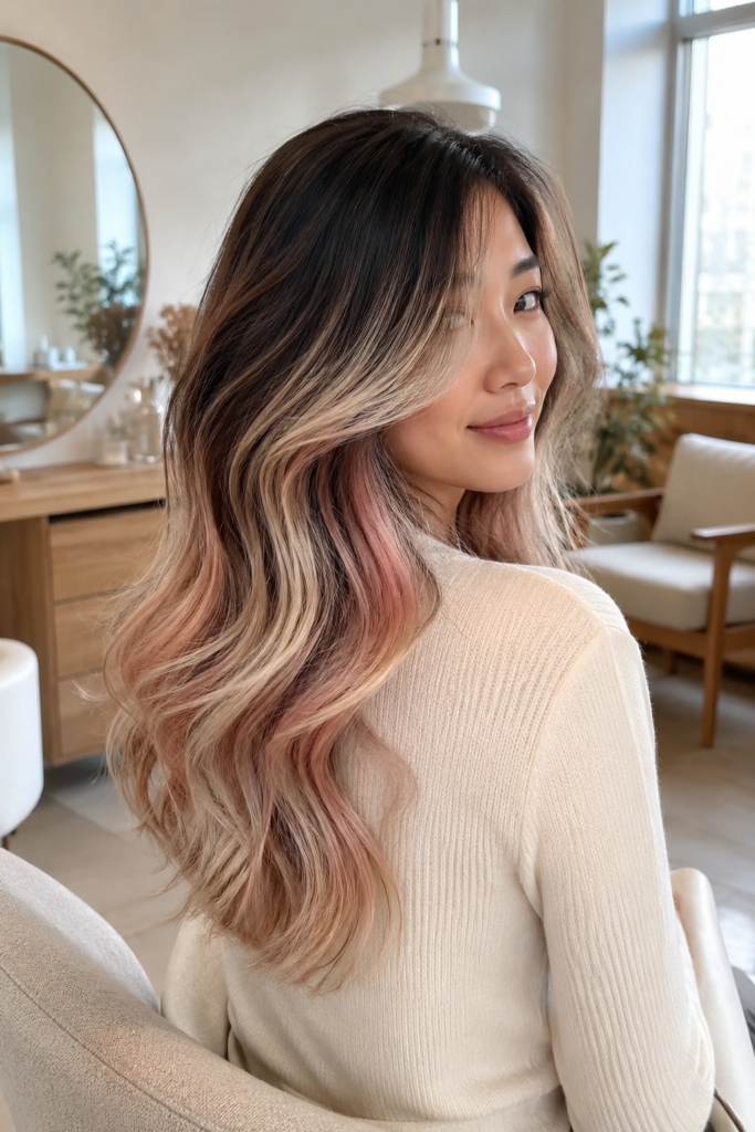 Creamy Blonde Melt with Chocolate Roots