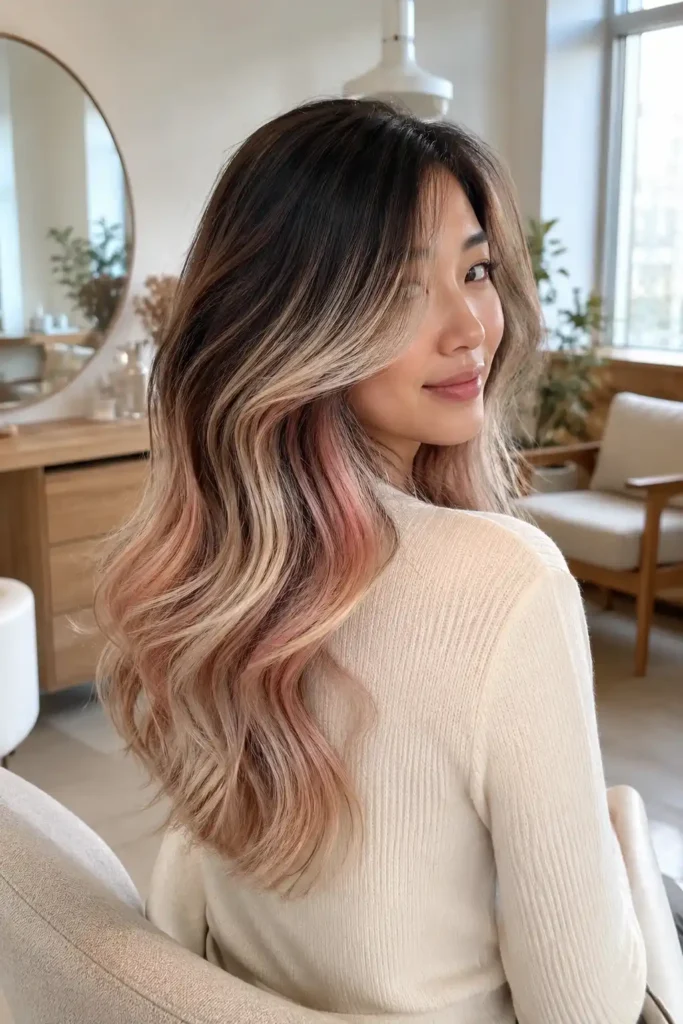 Creamy Blonde Melt with Chocolate Roots