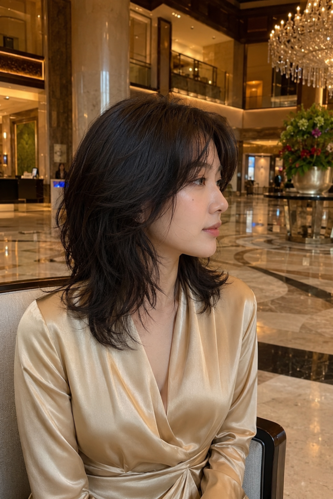 Medium-Length Feathered Wolf Cut