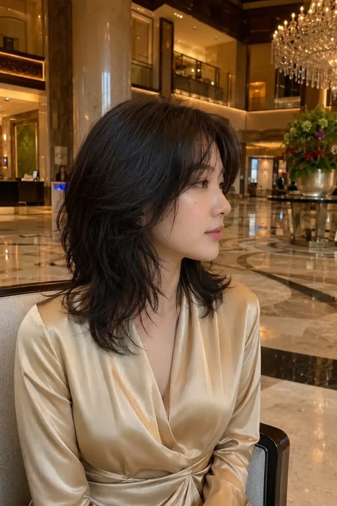 Medium-Length Feathered Wolf Cut