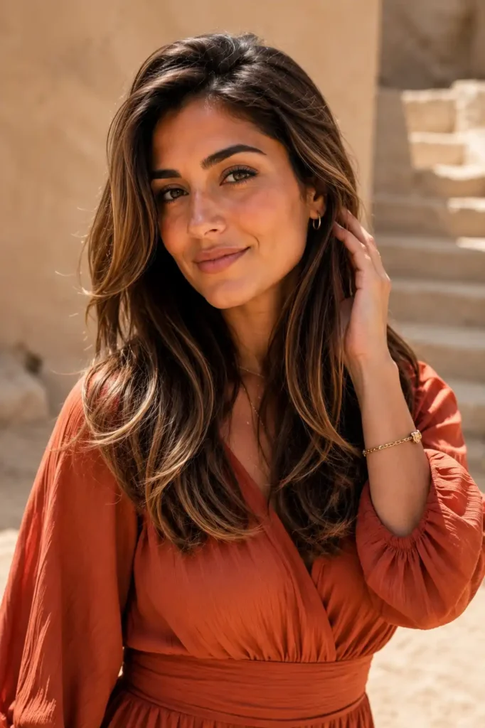 Chestnut and Caramel Balayage