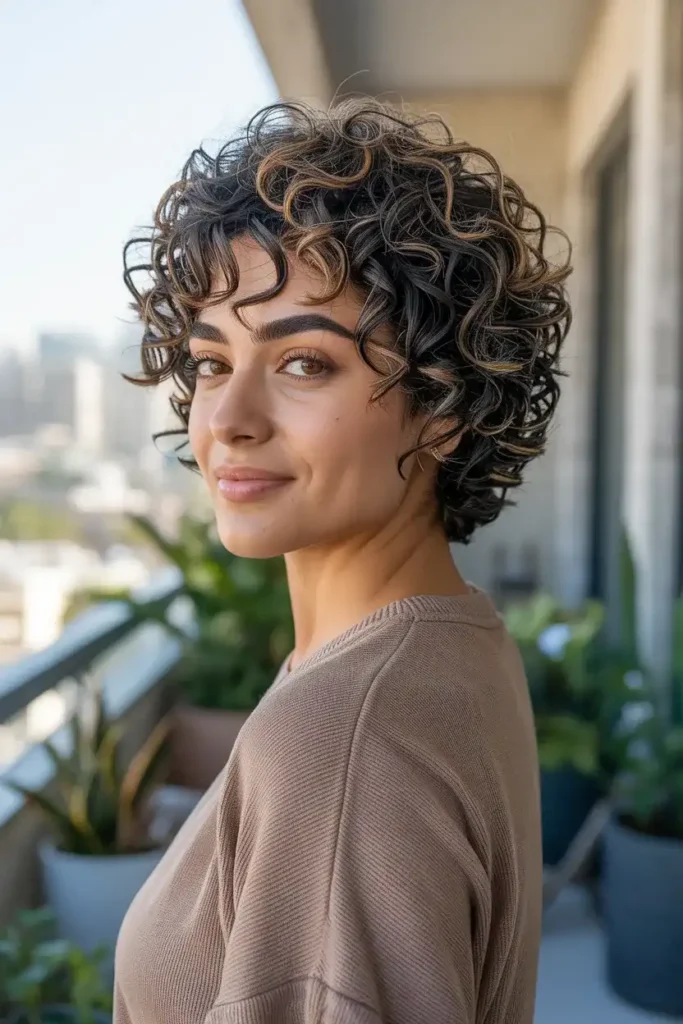 Short Curly Shag with Volume