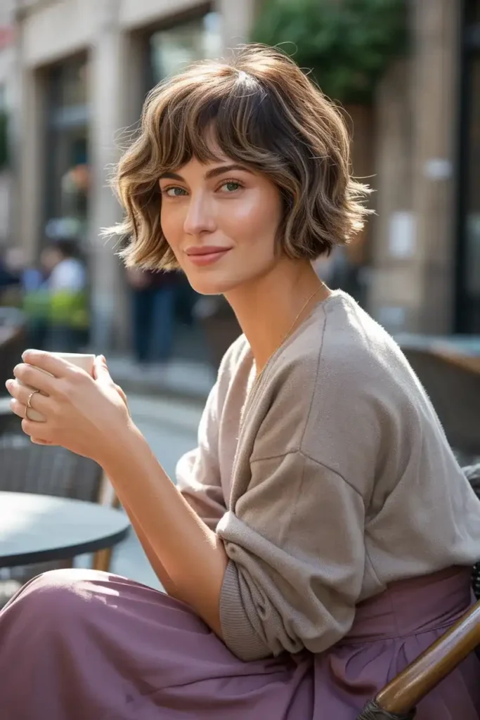 Short Shaggy Bob with Choppy Fringe