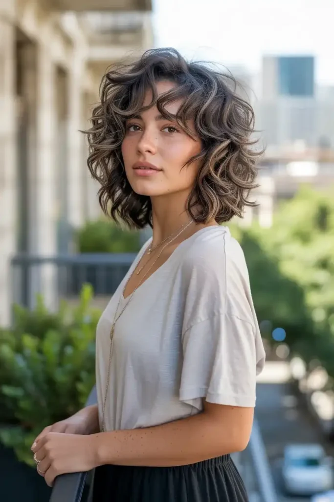 Wavy Chin-Length Shag