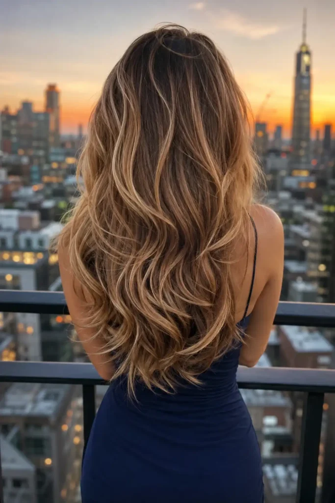 Long Layered Glam Waves