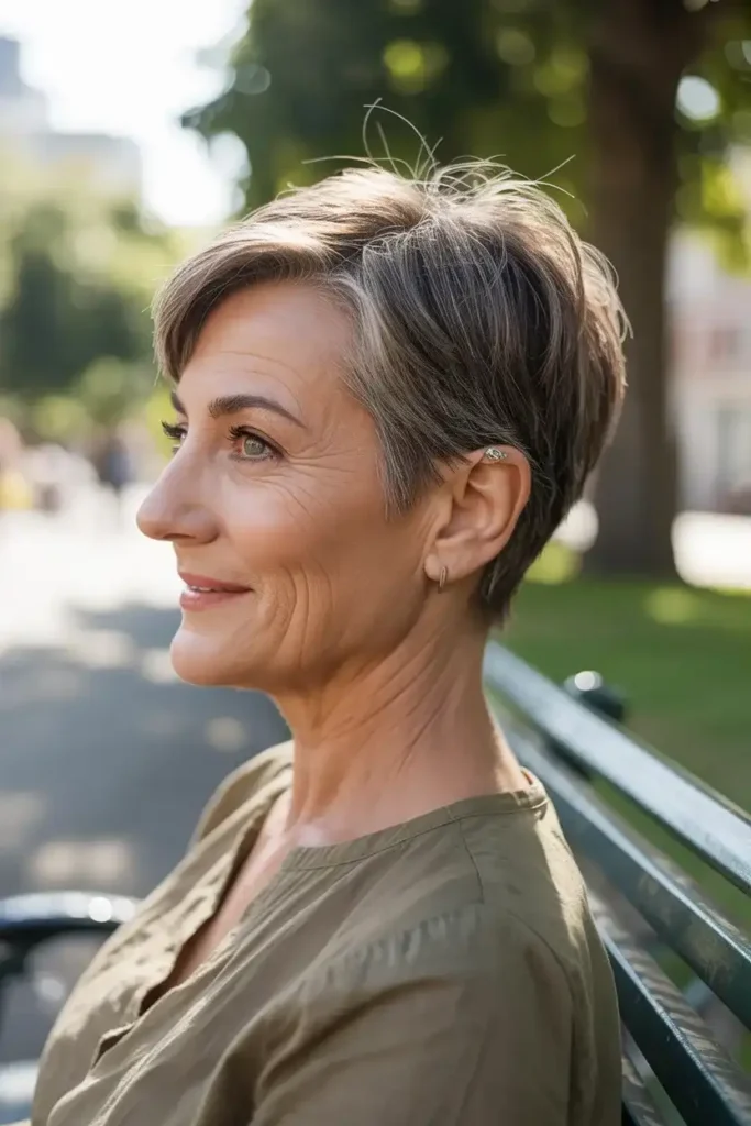 Short Tapered Haircut That Naturally Holds Its Shape with Minimal Effort