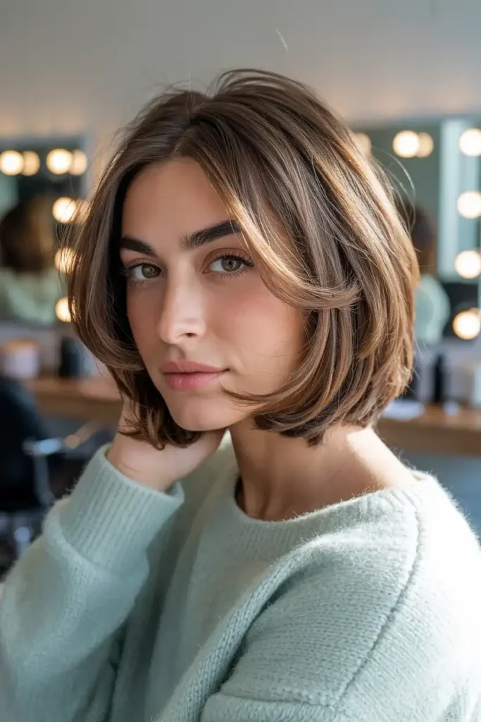 Layered Bob with Side Bangs