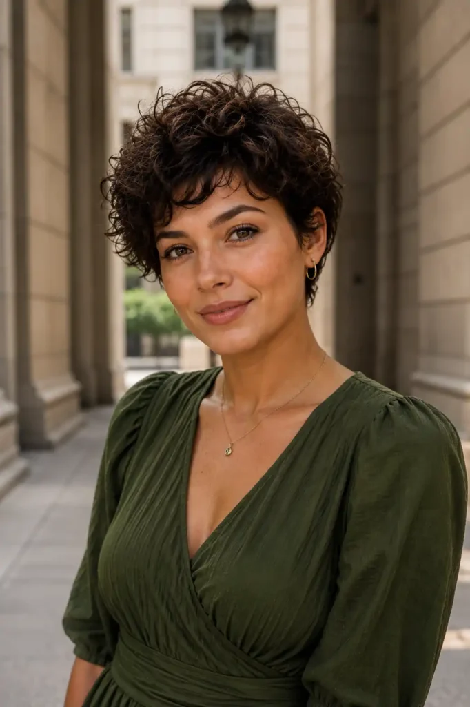 Layered Curly Pixie