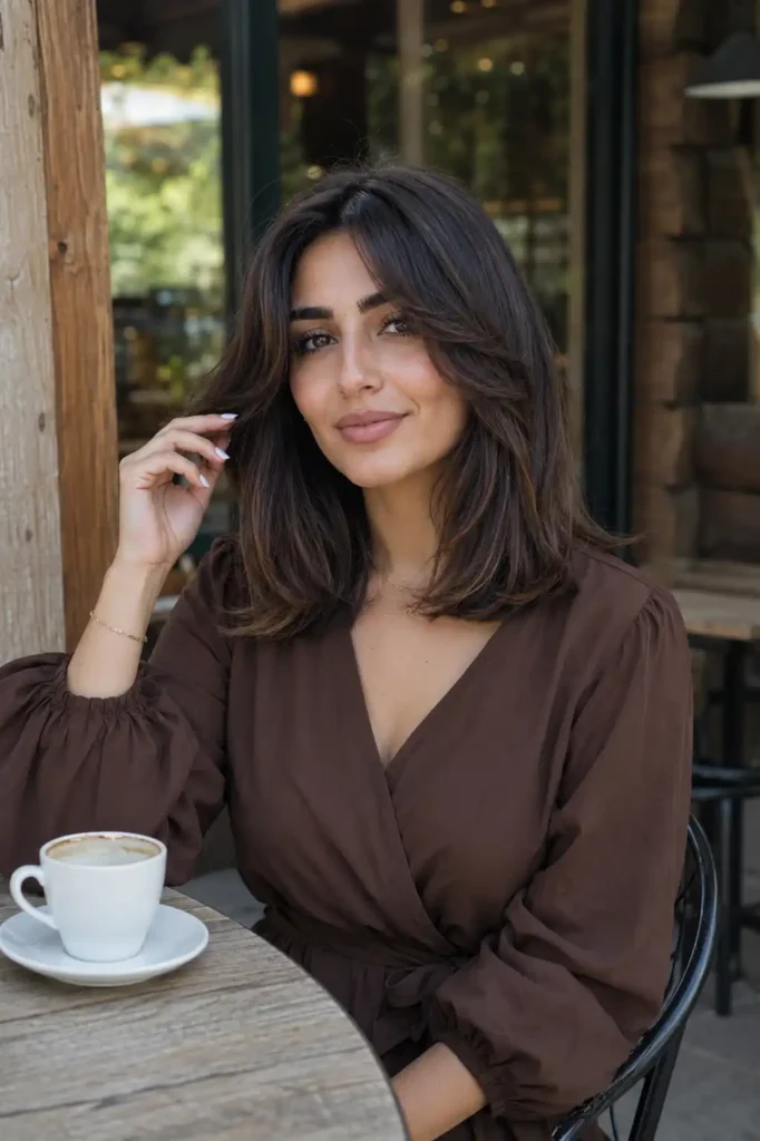 Long Bob with Curtain Layers
