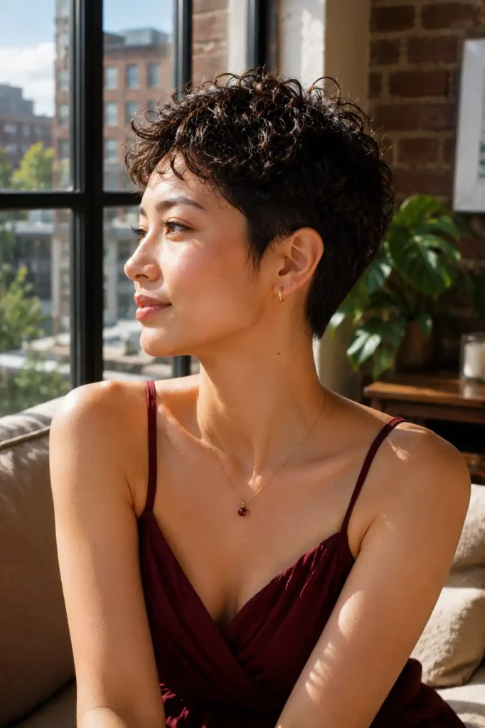 Extra Short Curly Pixie