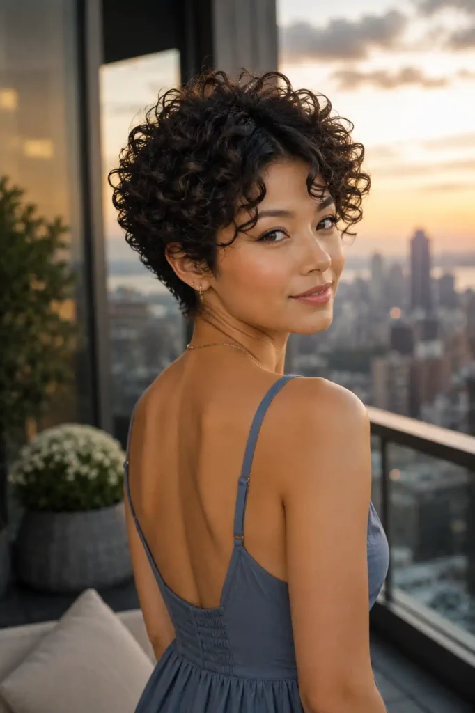 Curly Pixie with Defined Ringlets