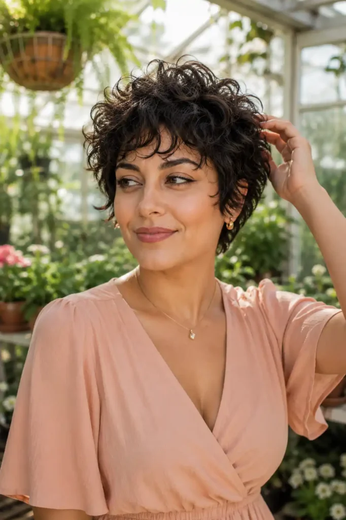Shag-Inspired Curly Pixie