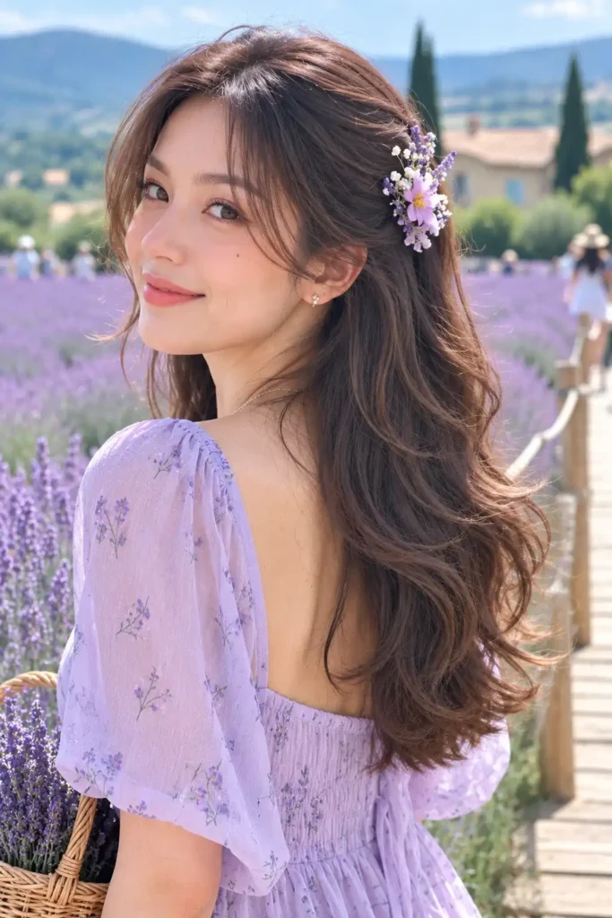 Flower Clip Hairstyle