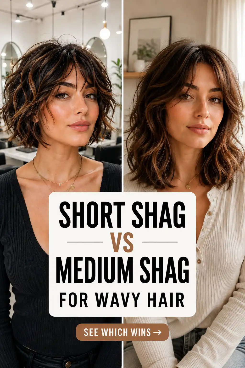 Short Shag vs Medium Shag for Wavy Hair