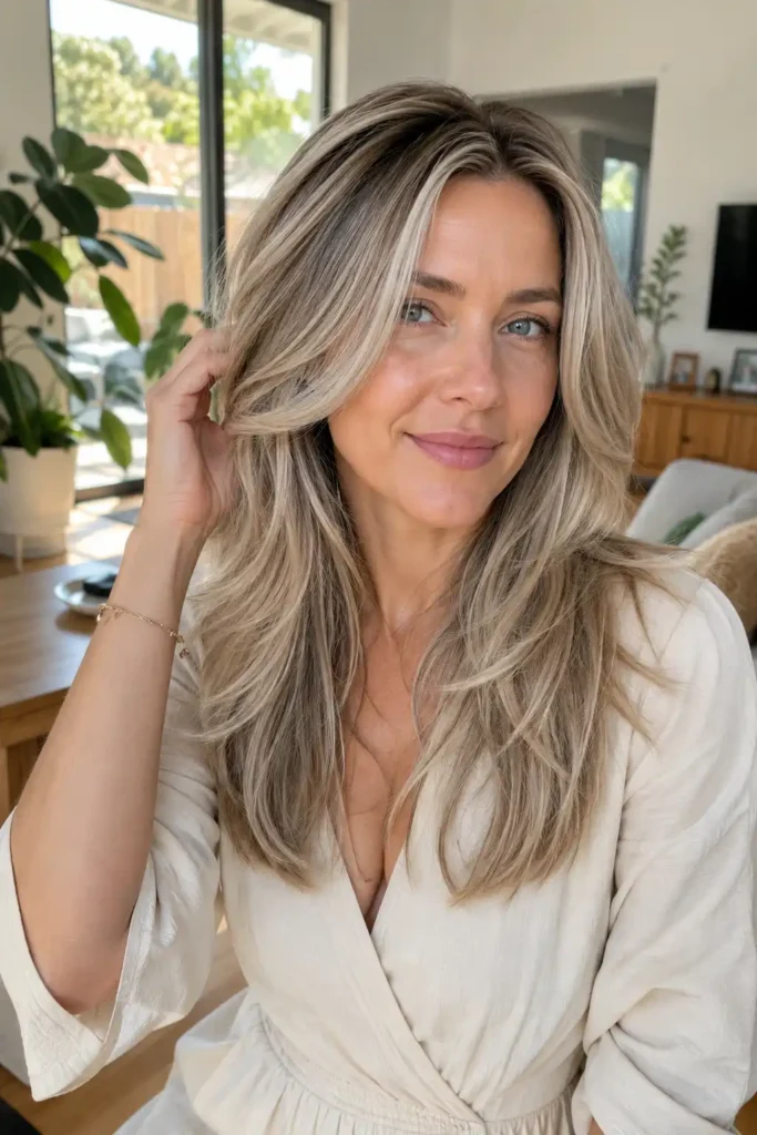Light Ash Blonde Hair with Soft Layers