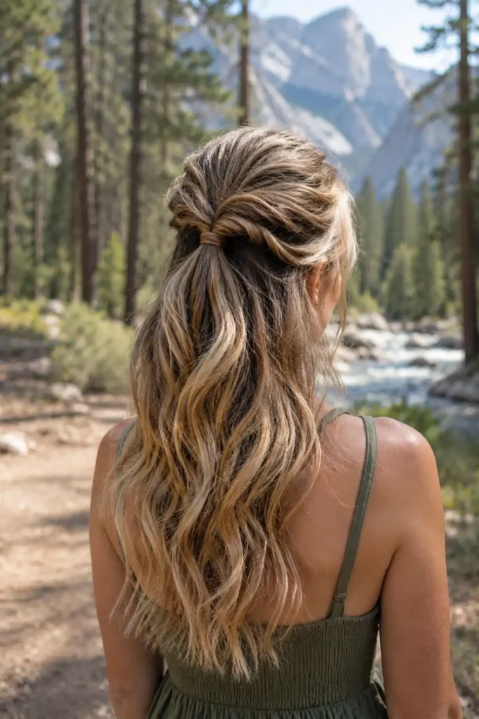 Twisted Half-Up Ponytail