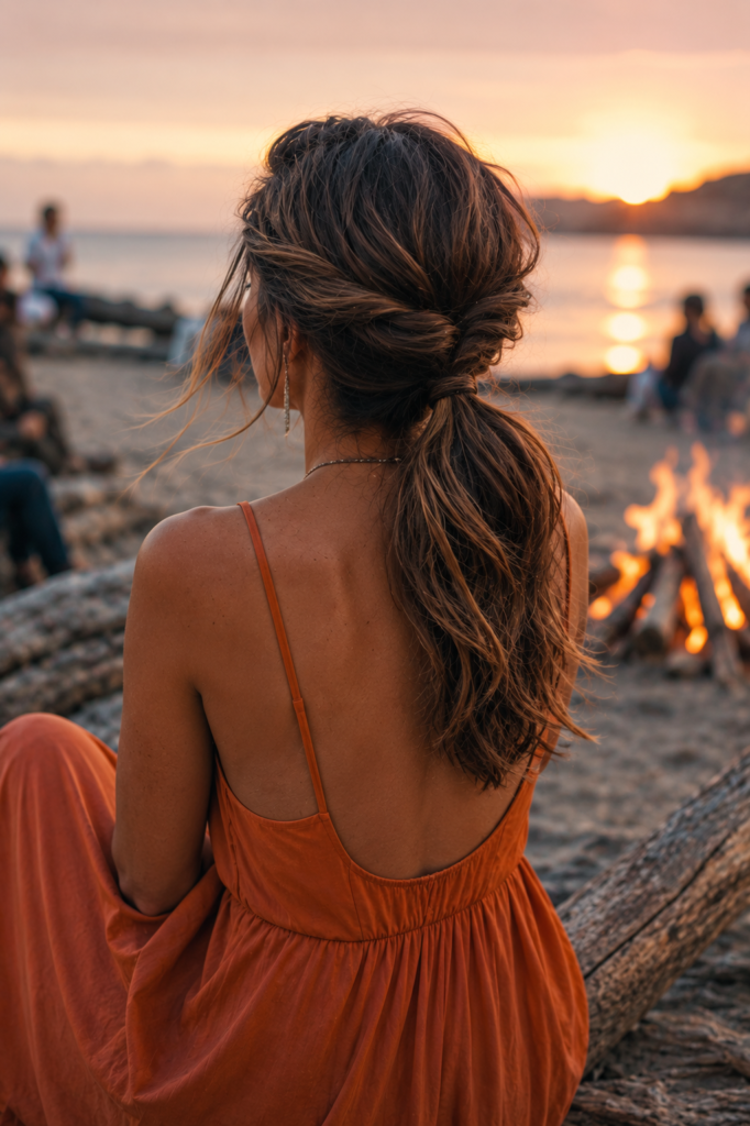 Low Twisted Ponytail