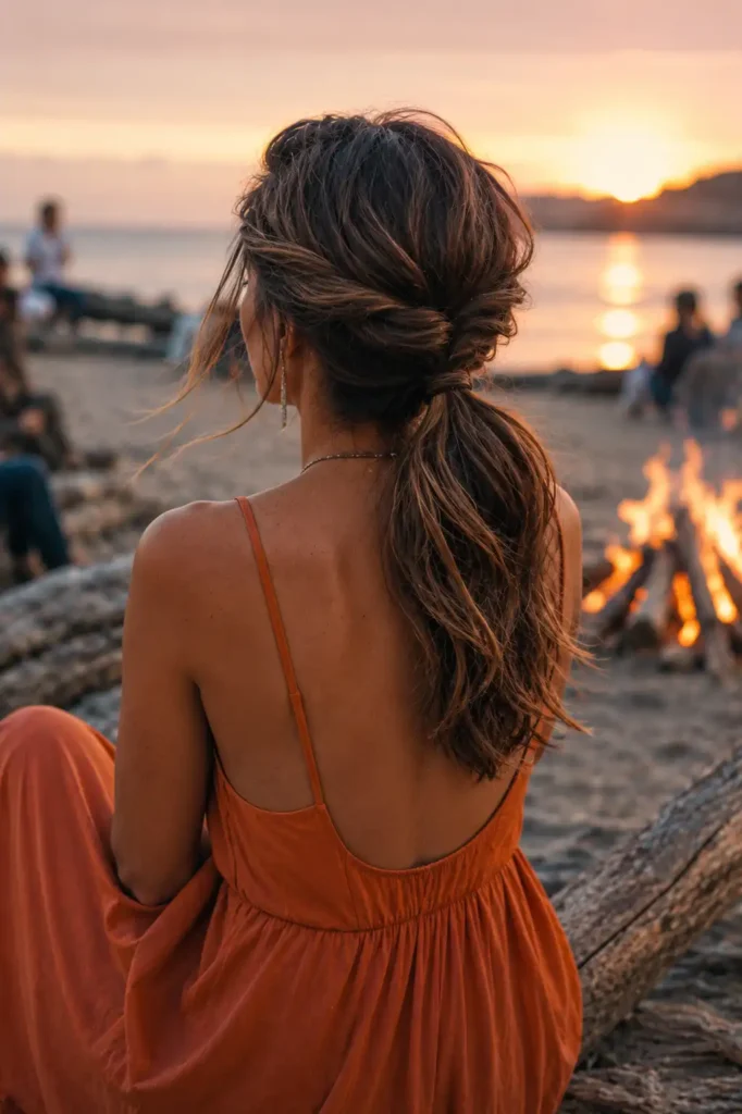 Low Twisted Ponytail